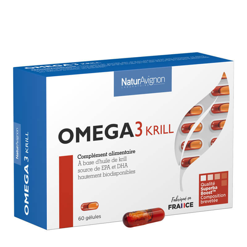 Laboratoire NaturAvignon - Complément alimentaire OMEGA 3 Krill, une source exceptionnelle d'omega-3.