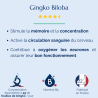 Ginkgo Biloba : complément alimentaire - Mémorisation et Concentration