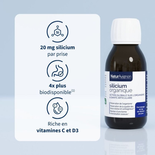 Silicium Organique en flacon : Souplesse et confort articulaire