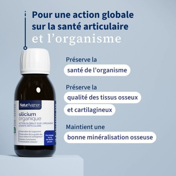 Silicium Organique en flacon : Souplesse et confort articulaire