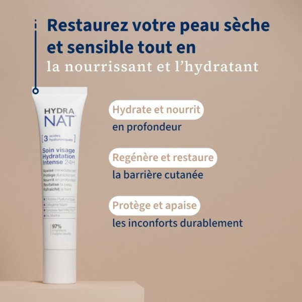 Hydranat : Soin visage apaisant peau sèche & sensible