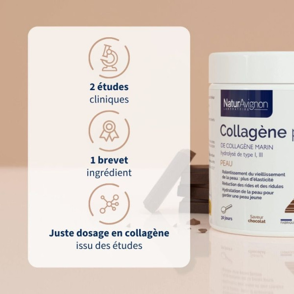 Collagène Peau Saveur Chocolat - Complément beauté peau