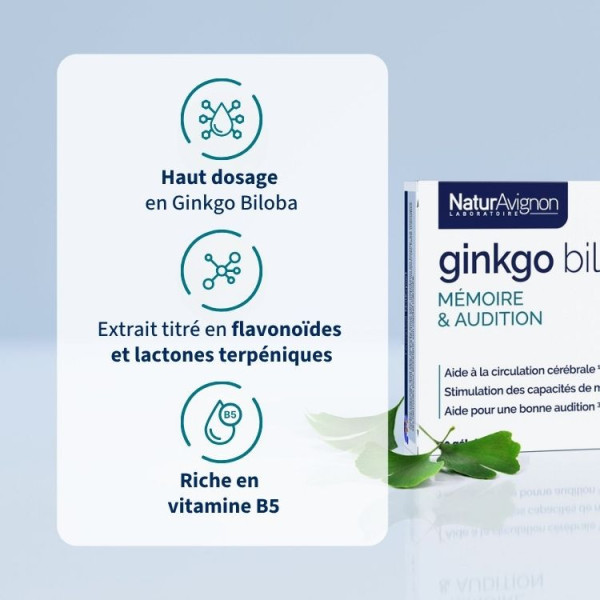 Ginkgo biloba – Mémoire & concentration
