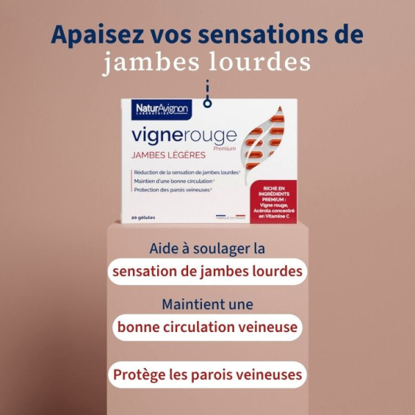 Compléments alimentaire à base de vigne rouge