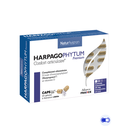 Laboratoire NaturAvignon- Harpagophytum premium en gélules pour le confort articulaire